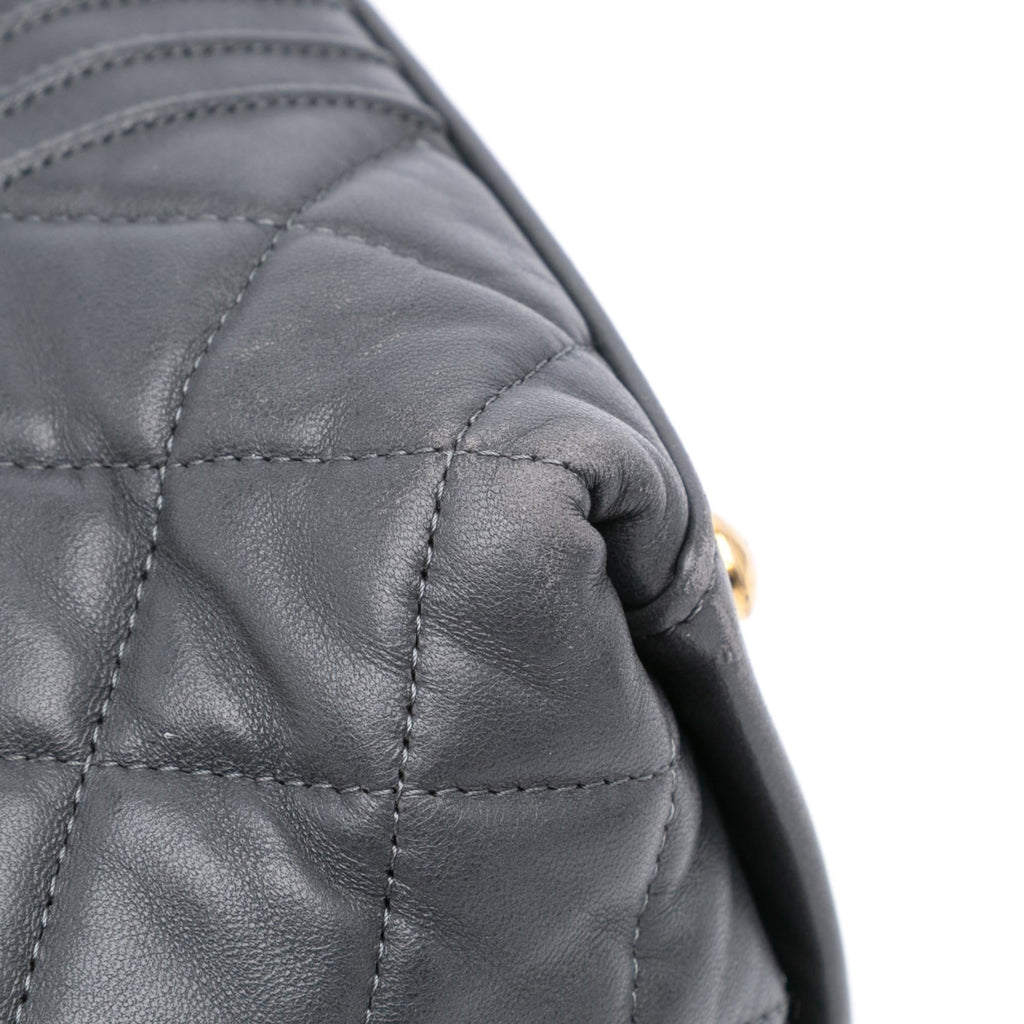 Chanel CC Quilted Lambskin Pin Tuck Tote