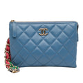 Chanel CC Quilted Lambskin Ribbon Clutch