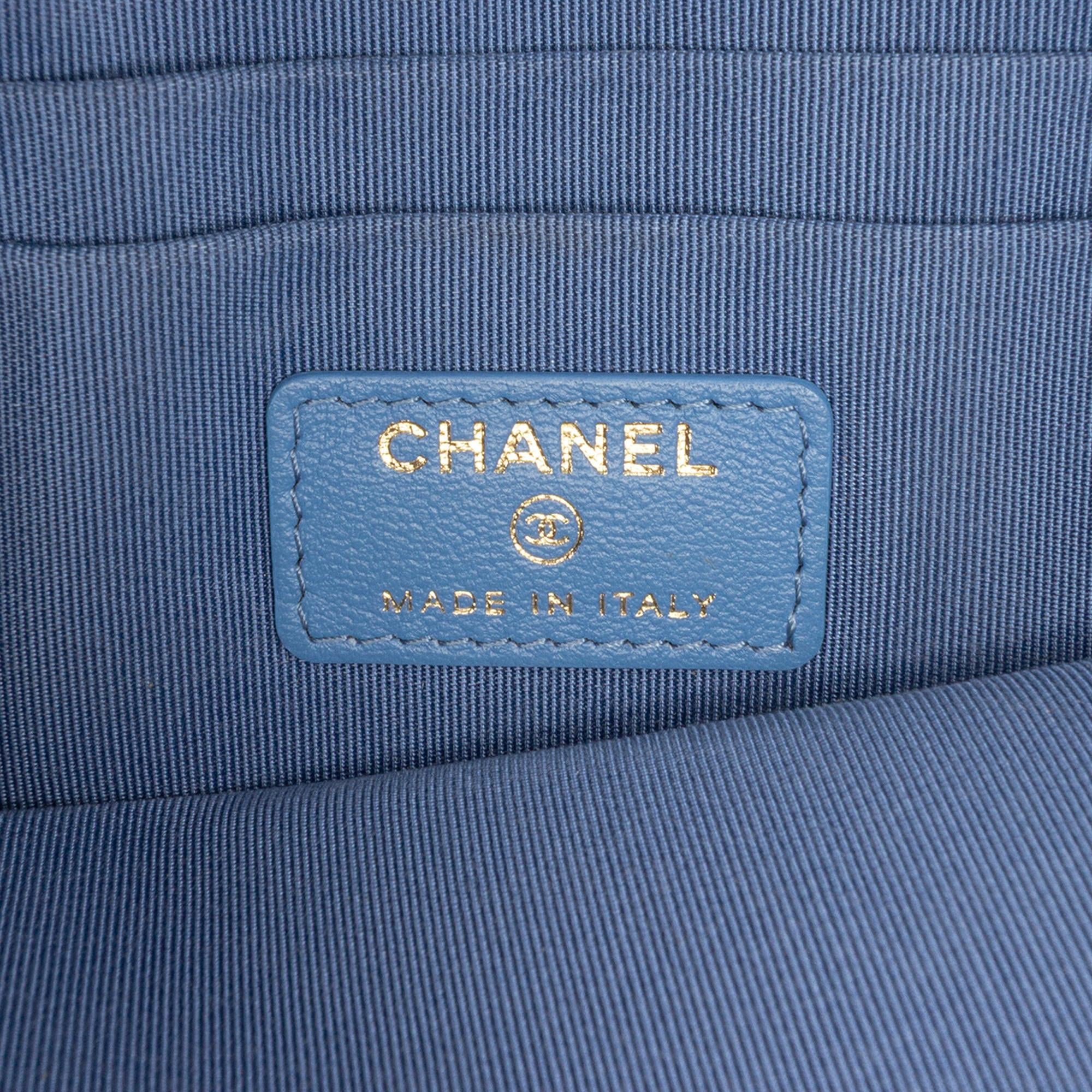 Chanel CC Quilted Lambskin Ribbon Clutch