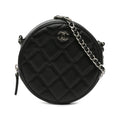Chanel CC Quilted Lambskin Round Clutch with Chain
