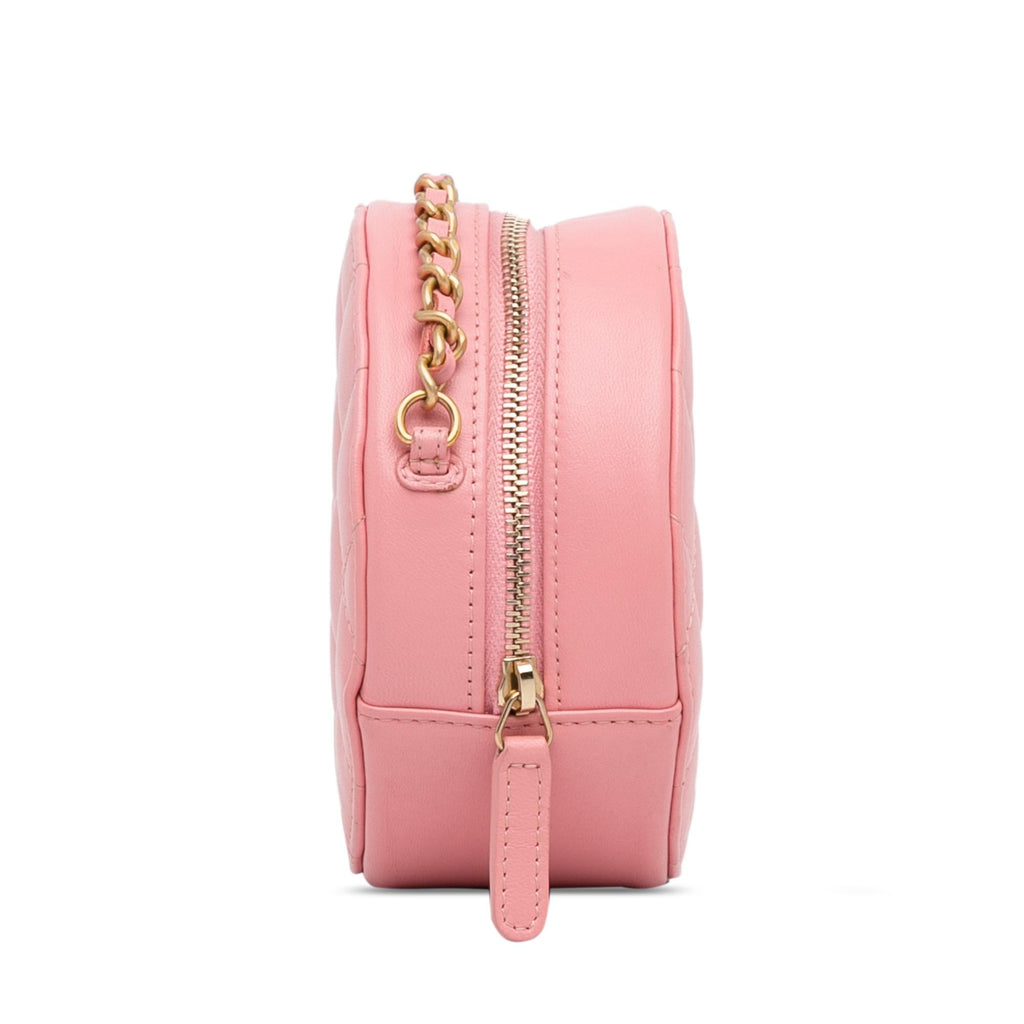 Chanel CC Quilted Lambskin Round Crossbody (SHG-pQfxfH)