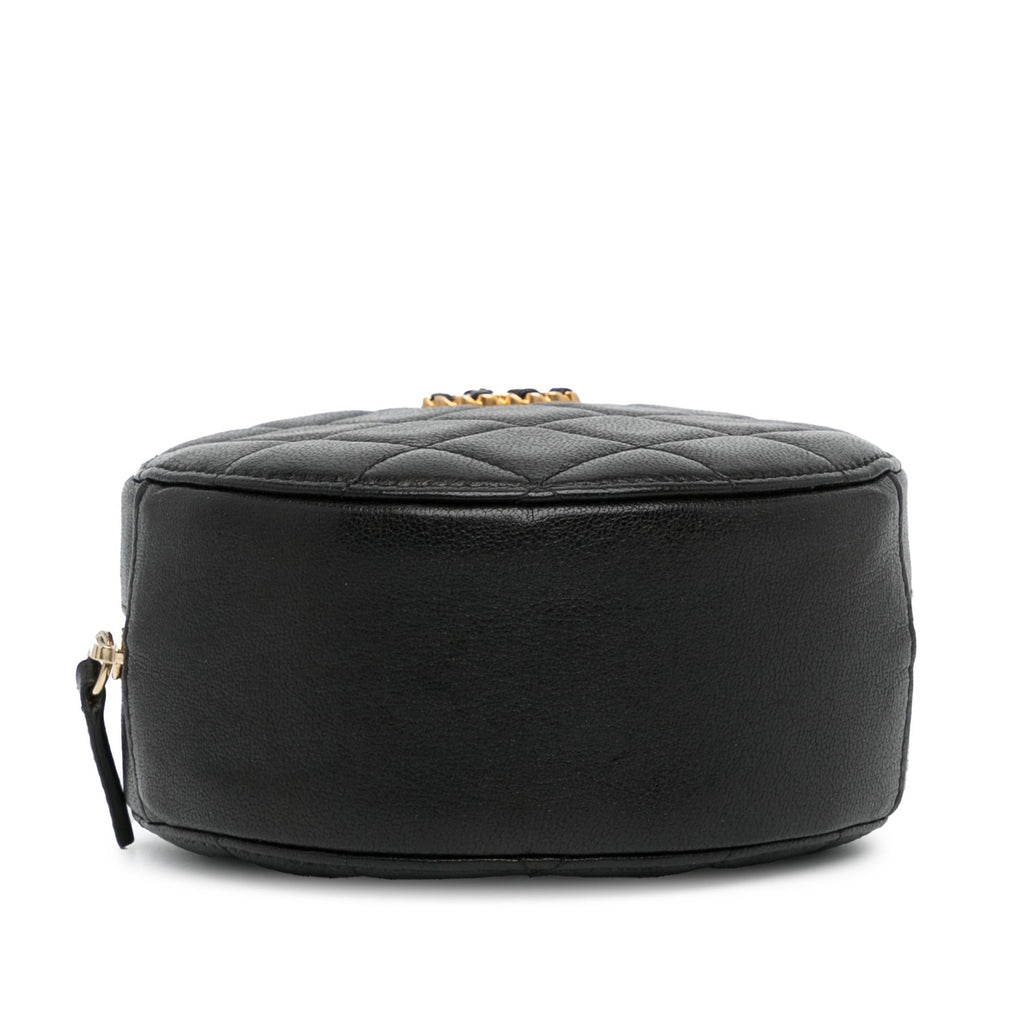 Chanel CC Quilted Lambskin Round Crossbody (SHG-33ZDhg)