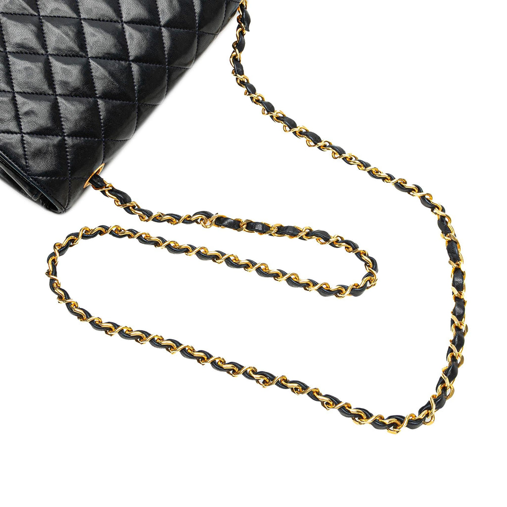 Chanel CC Quilted Lambskin Round Flap