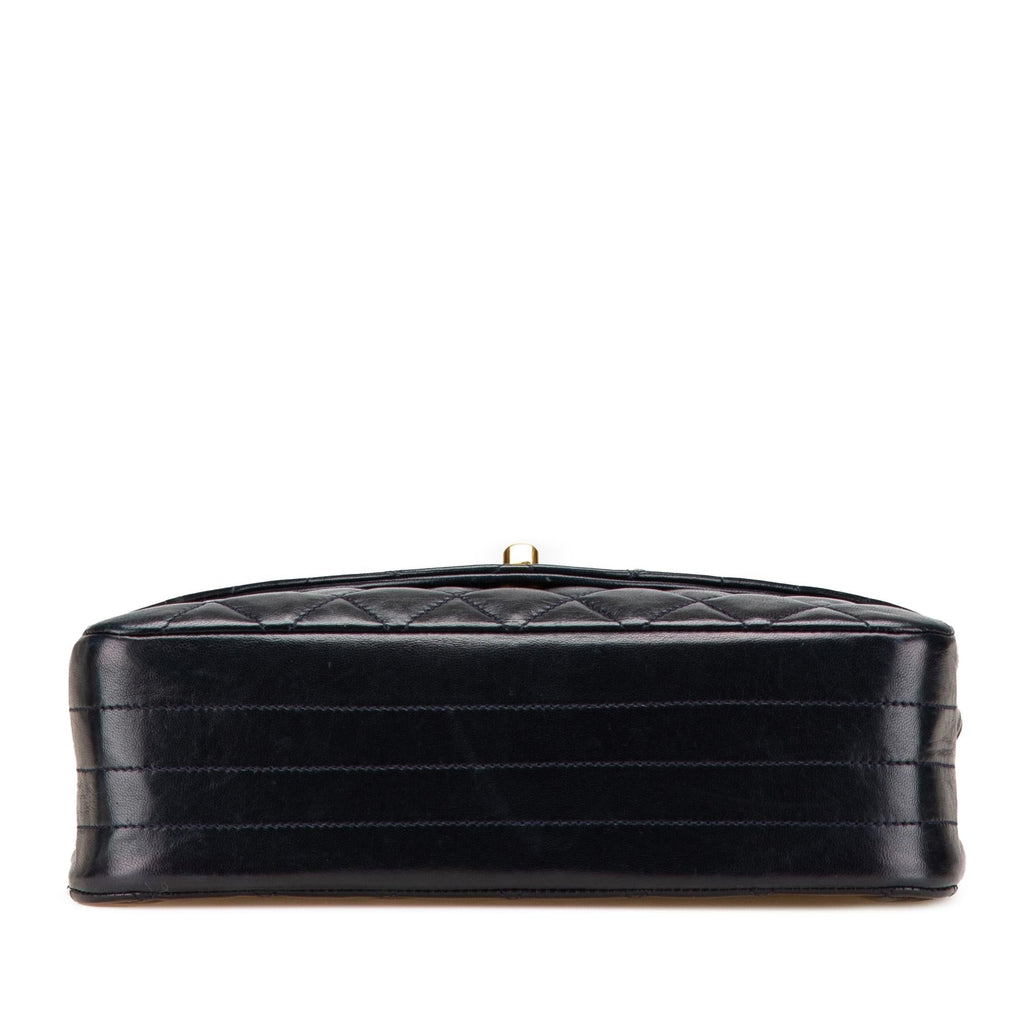 Chanel CC Quilted Lambskin Round Flap