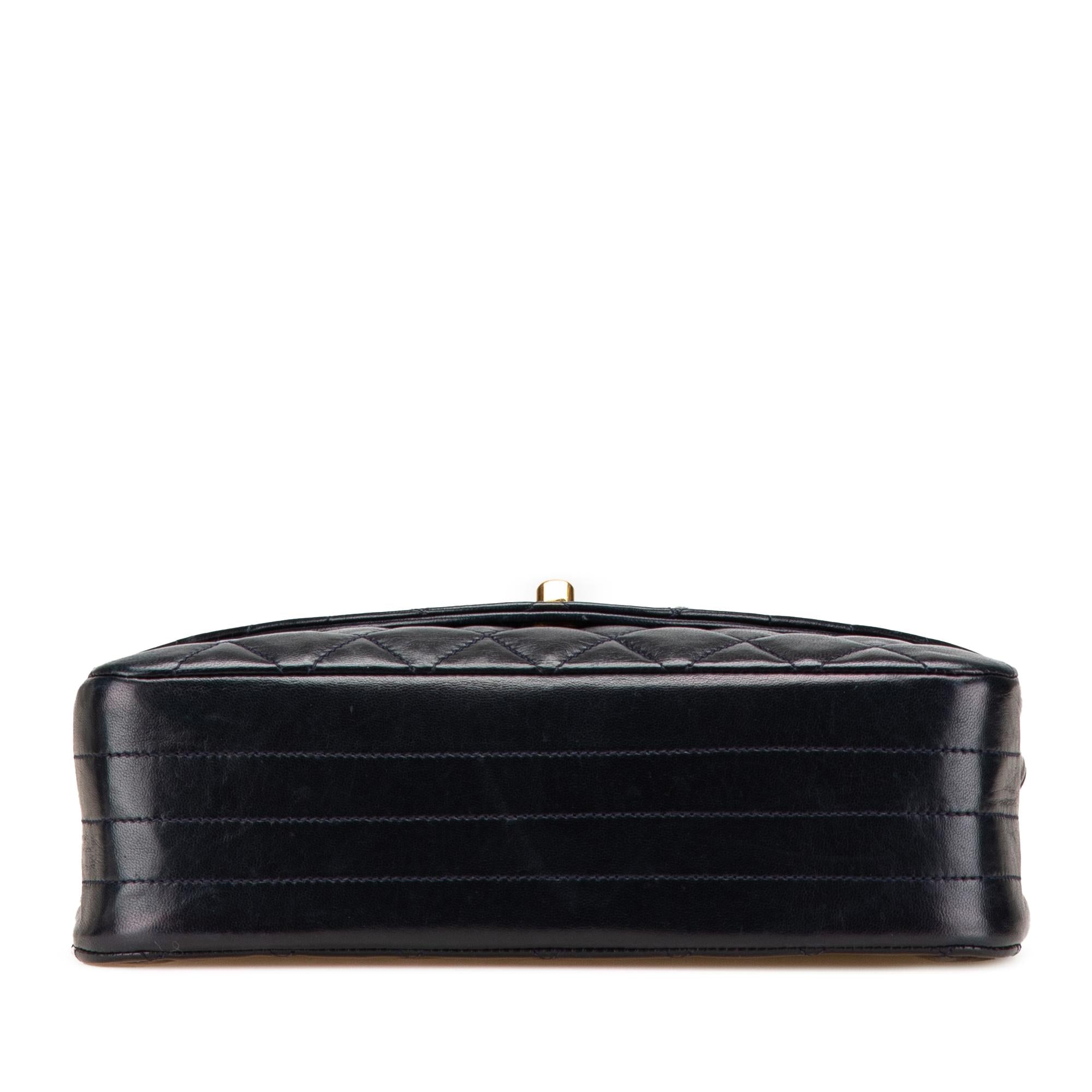 Chanel CC Quilted Lambskin Round Flap