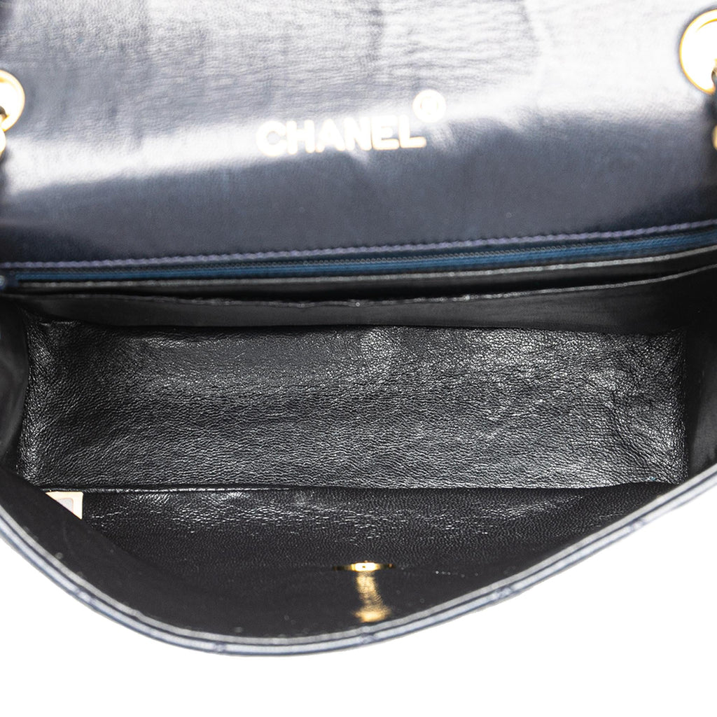 Chanel CC Quilted Lambskin Round Flap