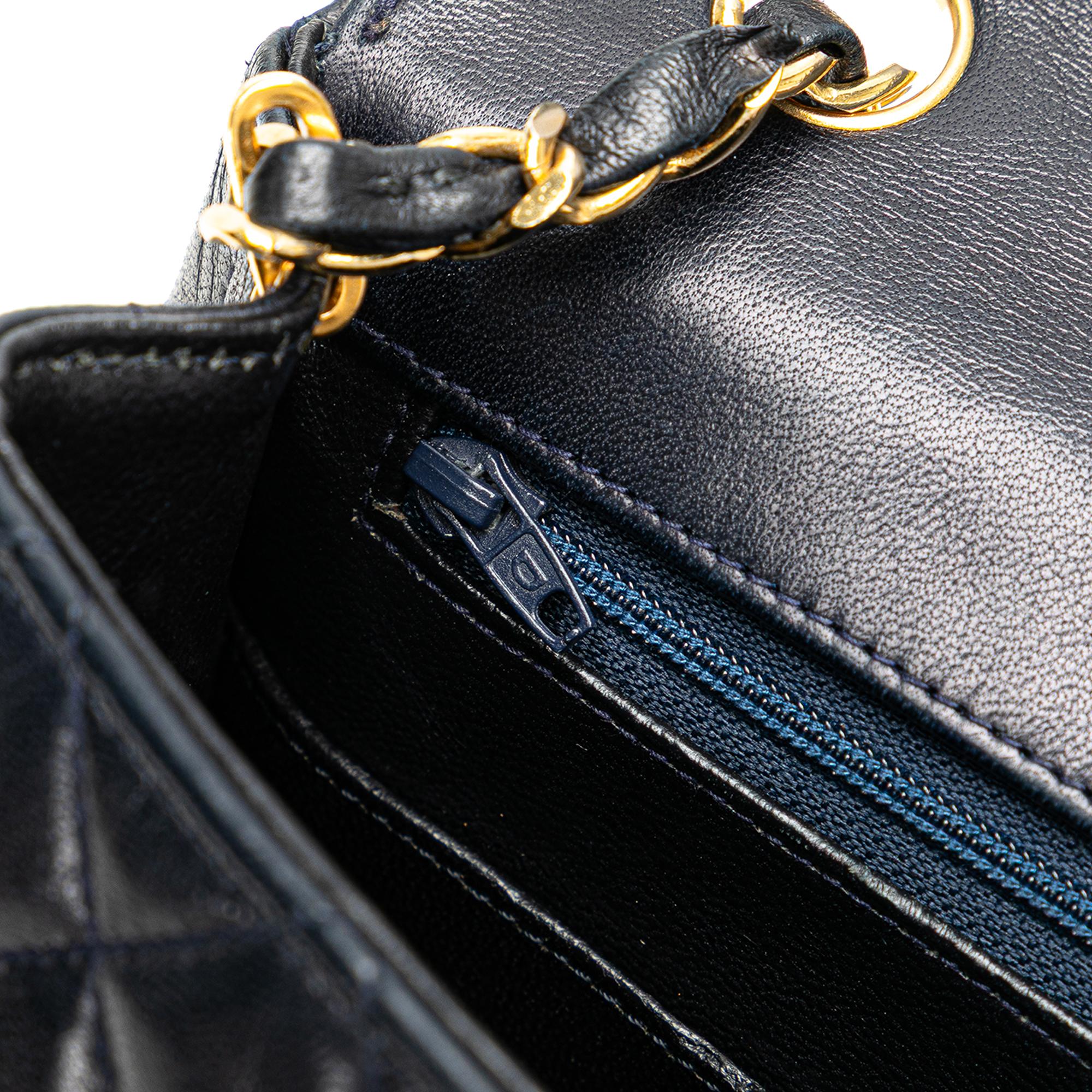 Chanel CC Quilted Lambskin Round Flap