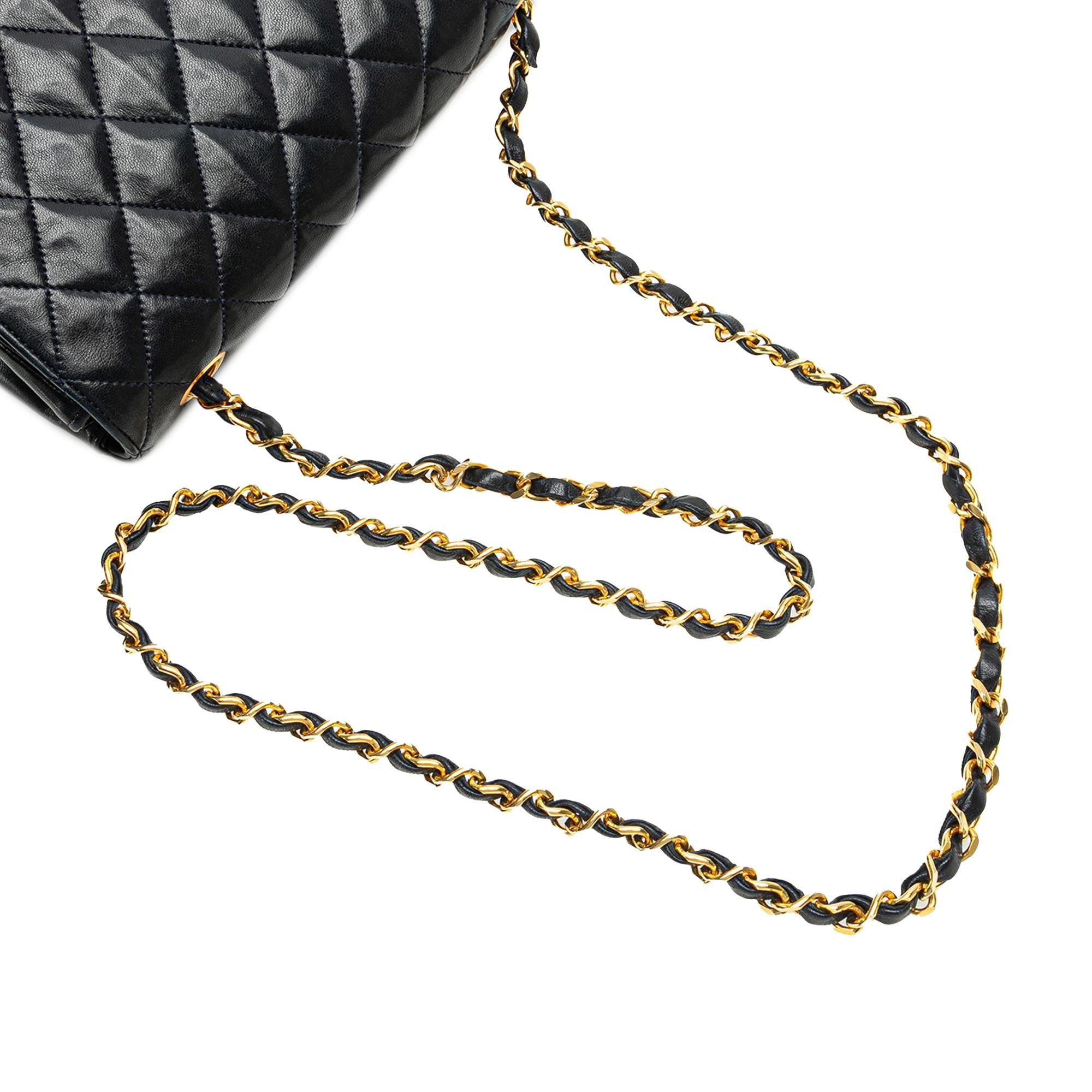 Chanel CC Quilted Lambskin Round Flap