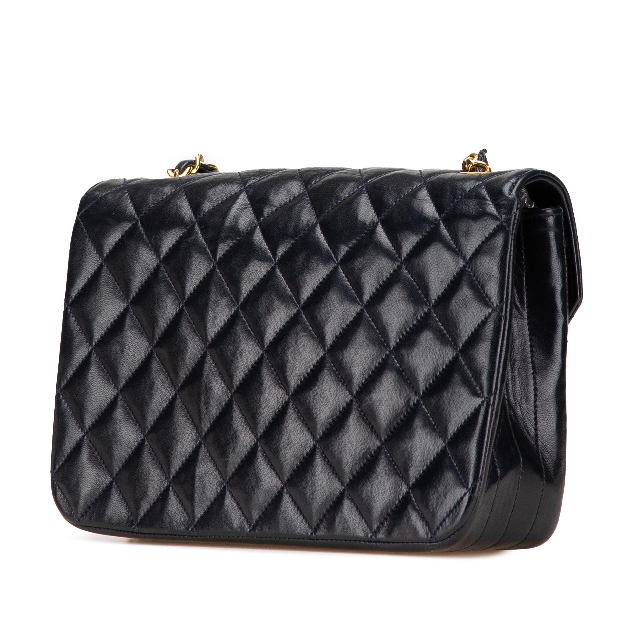 Chanel CC Quilted Lambskin Round Flap