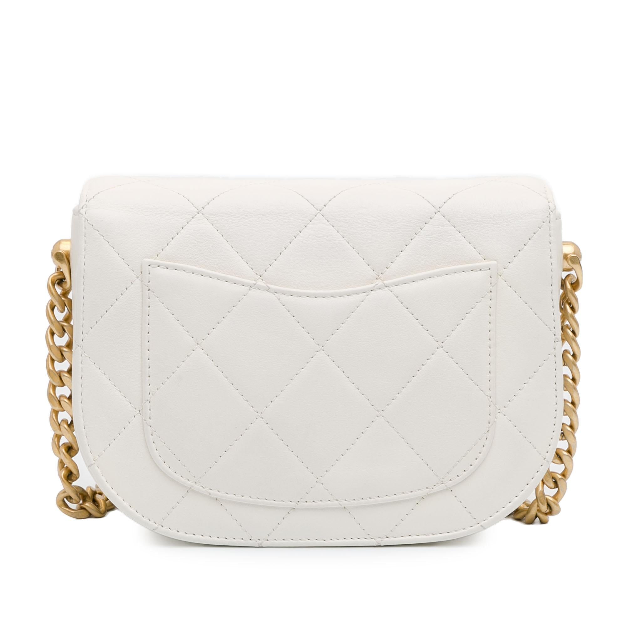 Chanel CC Quilted Lambskin Round Moon Messenger Flap (SHG-ZHZyok)