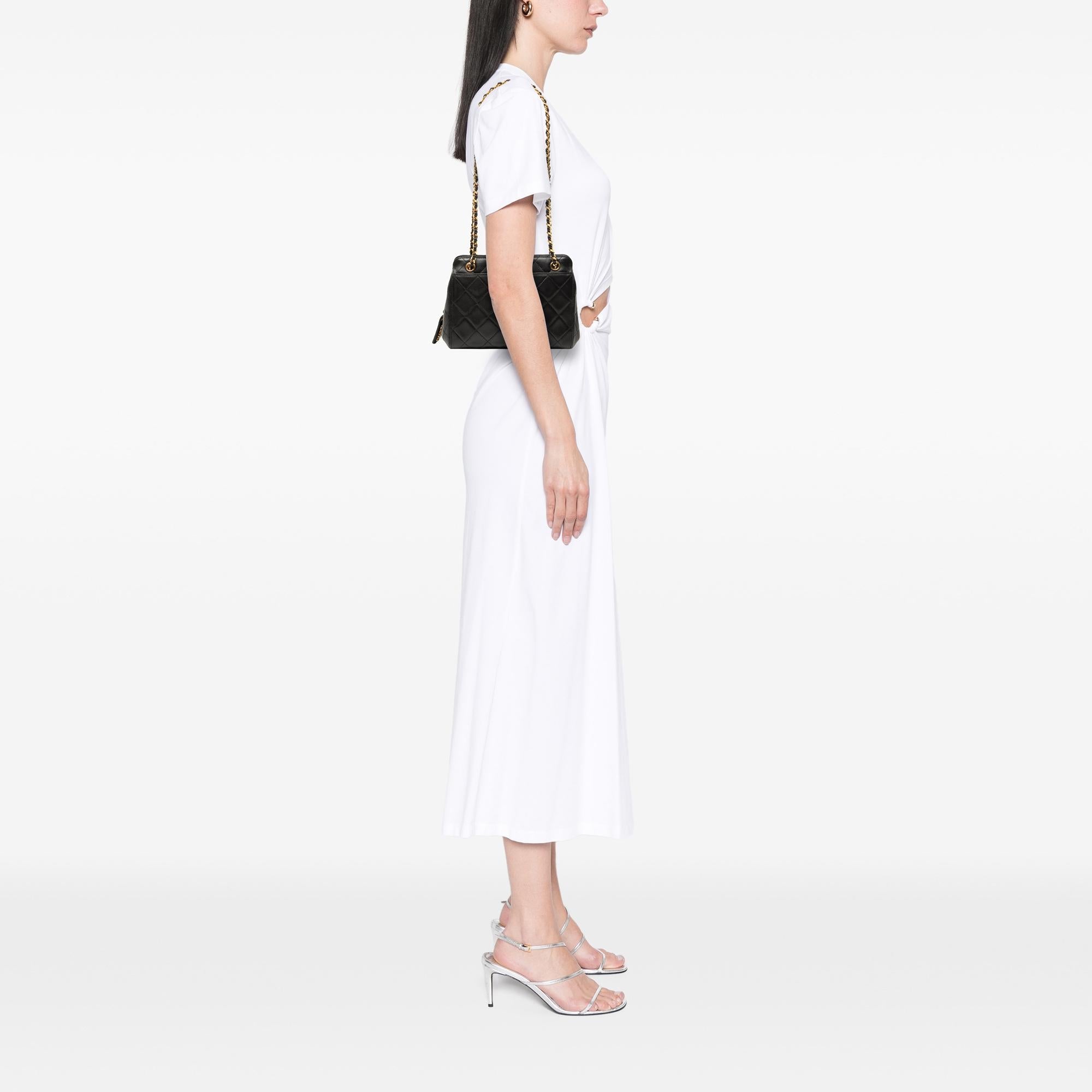 Chanel CC Quilted Lambskin Shoulder Bag