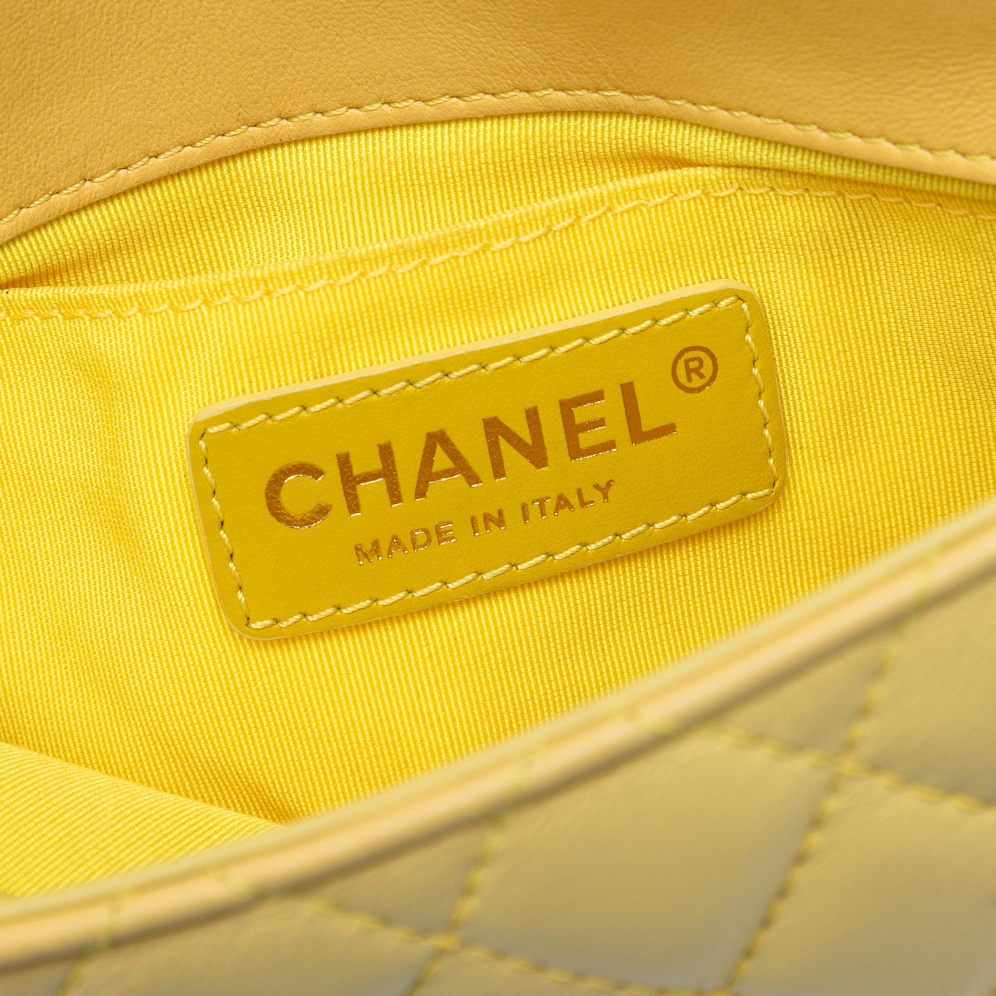 Chanel CC Quilted Lambskin Side Packs Flap