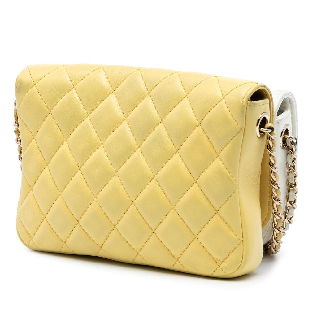 Chanel CC Quilted Lambskin Side Packs Flap