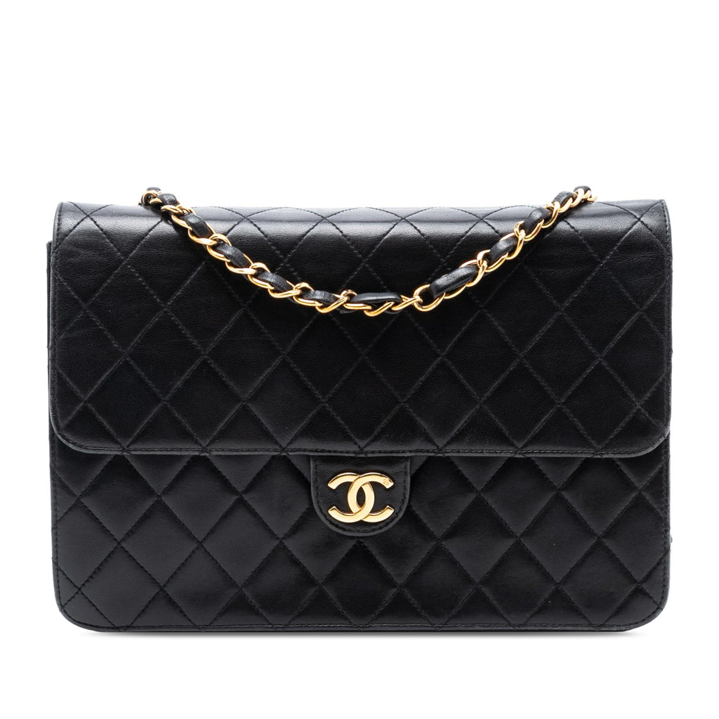 Chanel CC Quilted Lambskin Single Flap