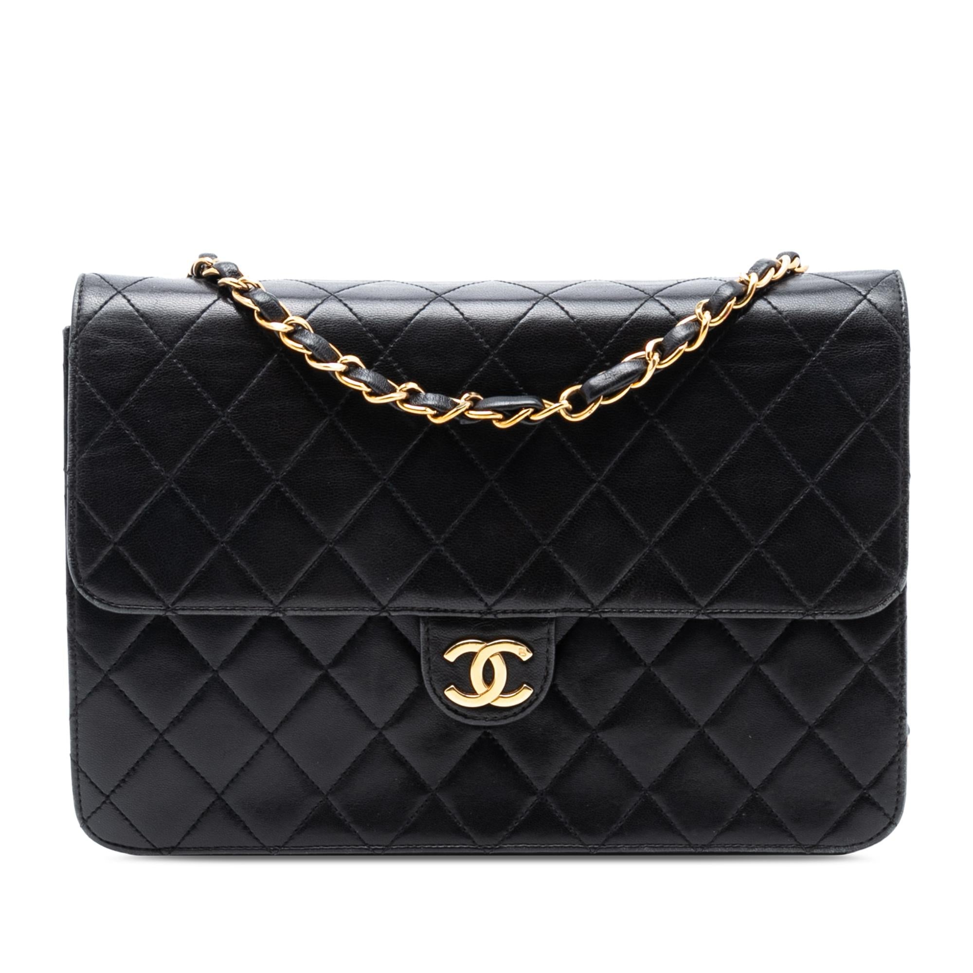 Chanel CC Quilted Lambskin Single Flap