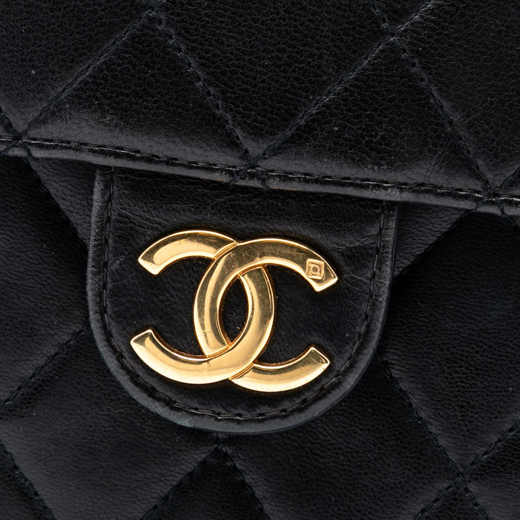 Chanel CC Quilted Lambskin Single Flap