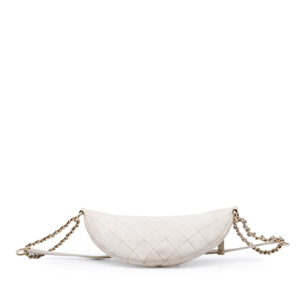 Chanel CC Quilted Lambskin Studded Logo Belt Bag