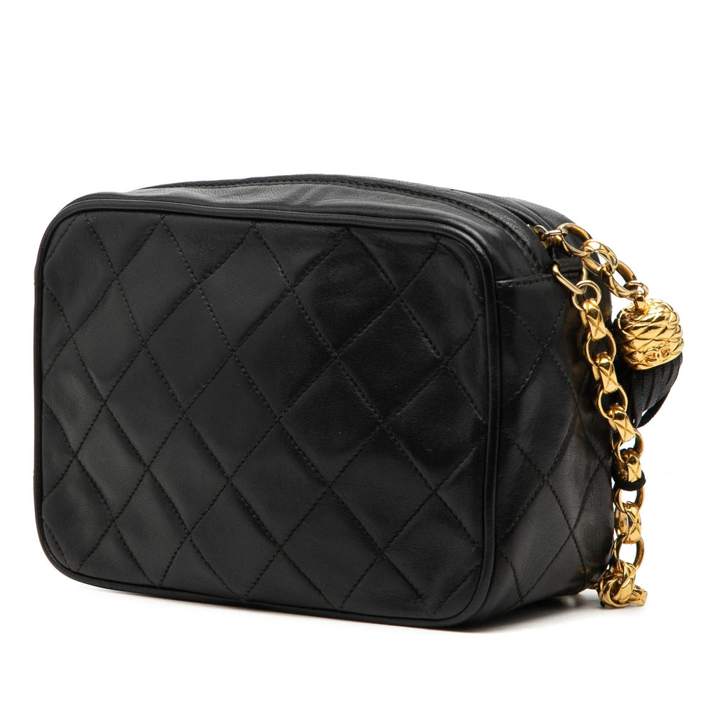 Chanel CC Quilted Lambskin Tassel Camera Bag