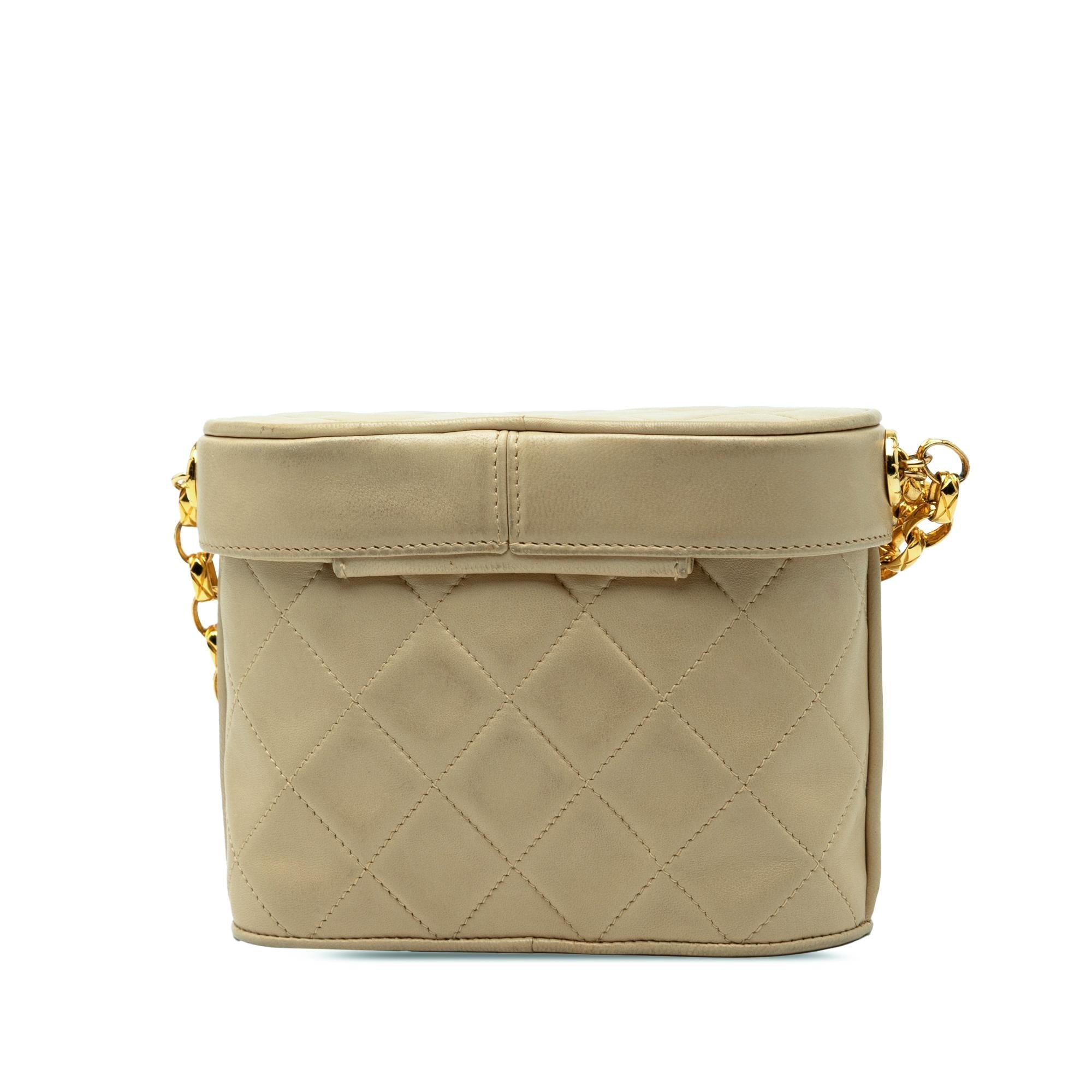 Chanel CC Quilted Lambskin Tassel Chain Vanity Bag