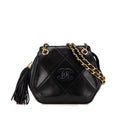 Chanel CC Quilted Lambskin Tassel Crossbody