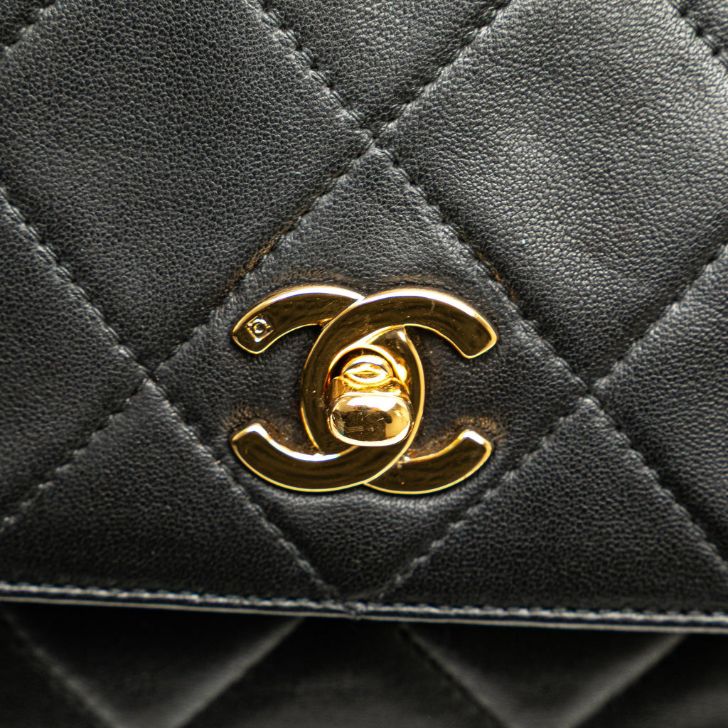 Chanel CC Quilted Lambskin Tassel Crossbody