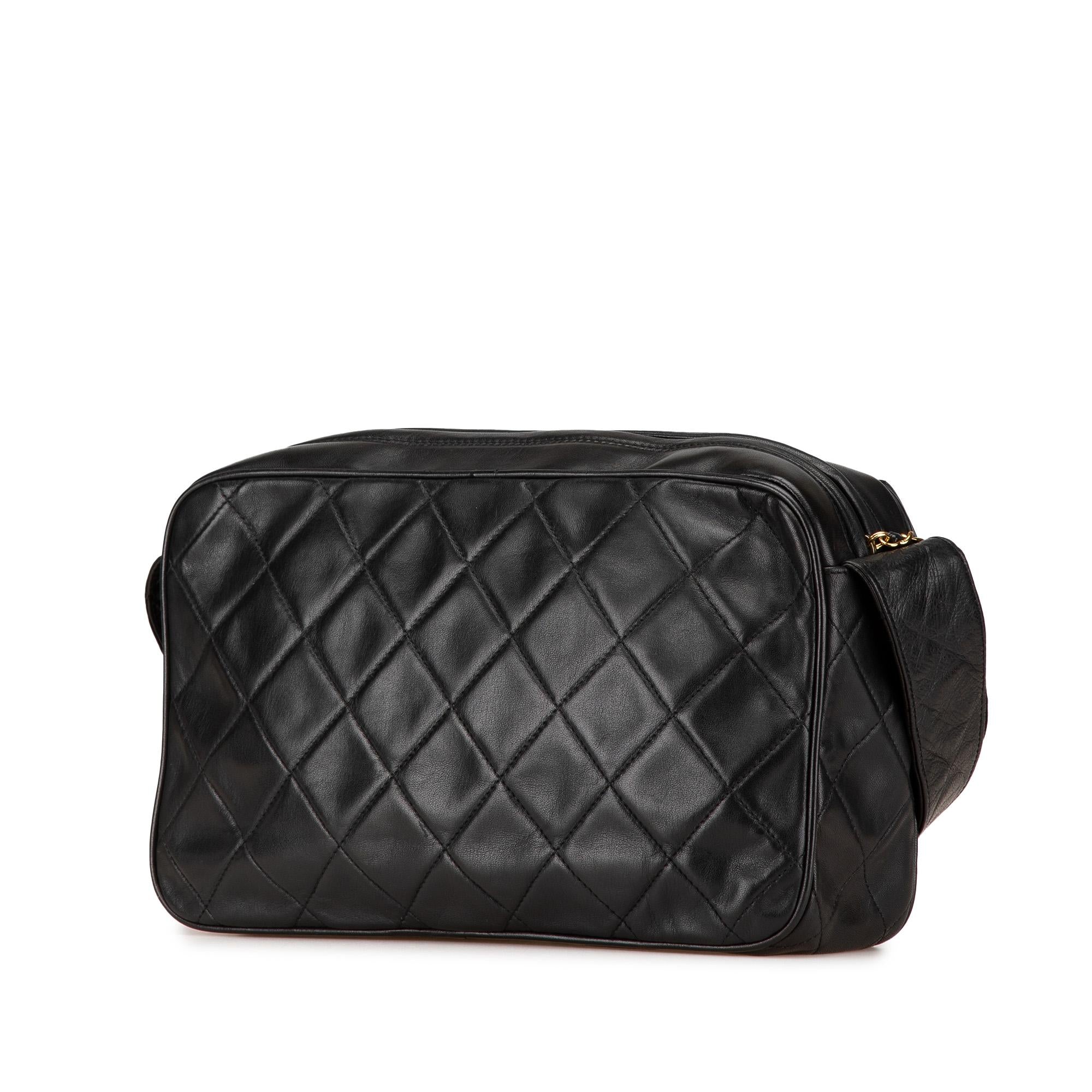 Chanel CC Quilted Lambskin Tassel Crossbody