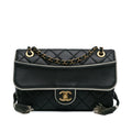 Chanel CC Quilted Lambskin Tassel and Border Embellished Flap Bag (SHG-anFwRO)