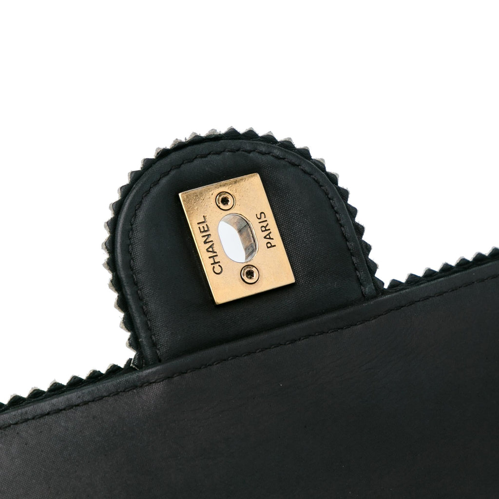 Chanel CC Quilted Lambskin Tassel and Border Embellished Flap