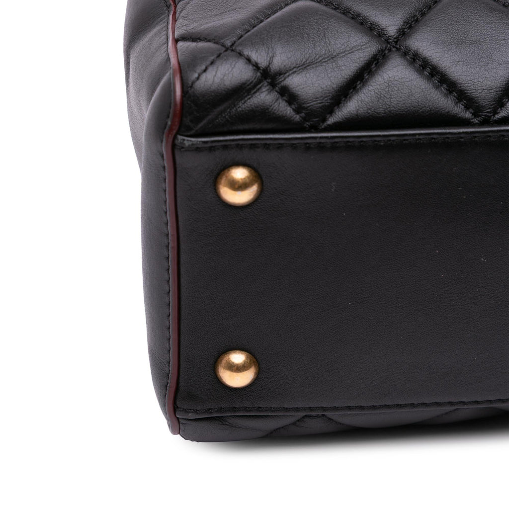 Chanel CC Quilted Lambskin Turnlock Tote