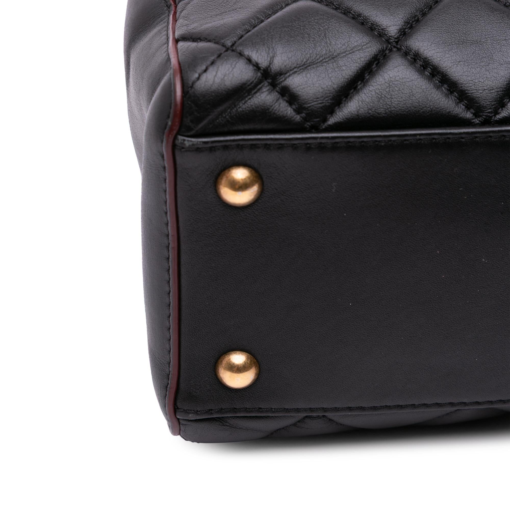 Chanel CC Quilted Lambskin Turnlock Tote
