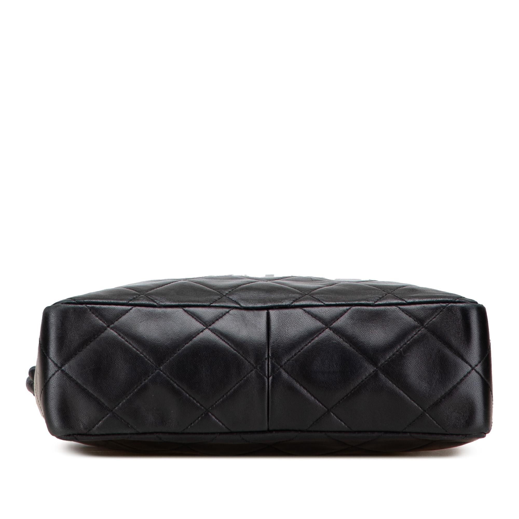 Chanel CC Quilted Lambskin Twisted Strap Crossbody