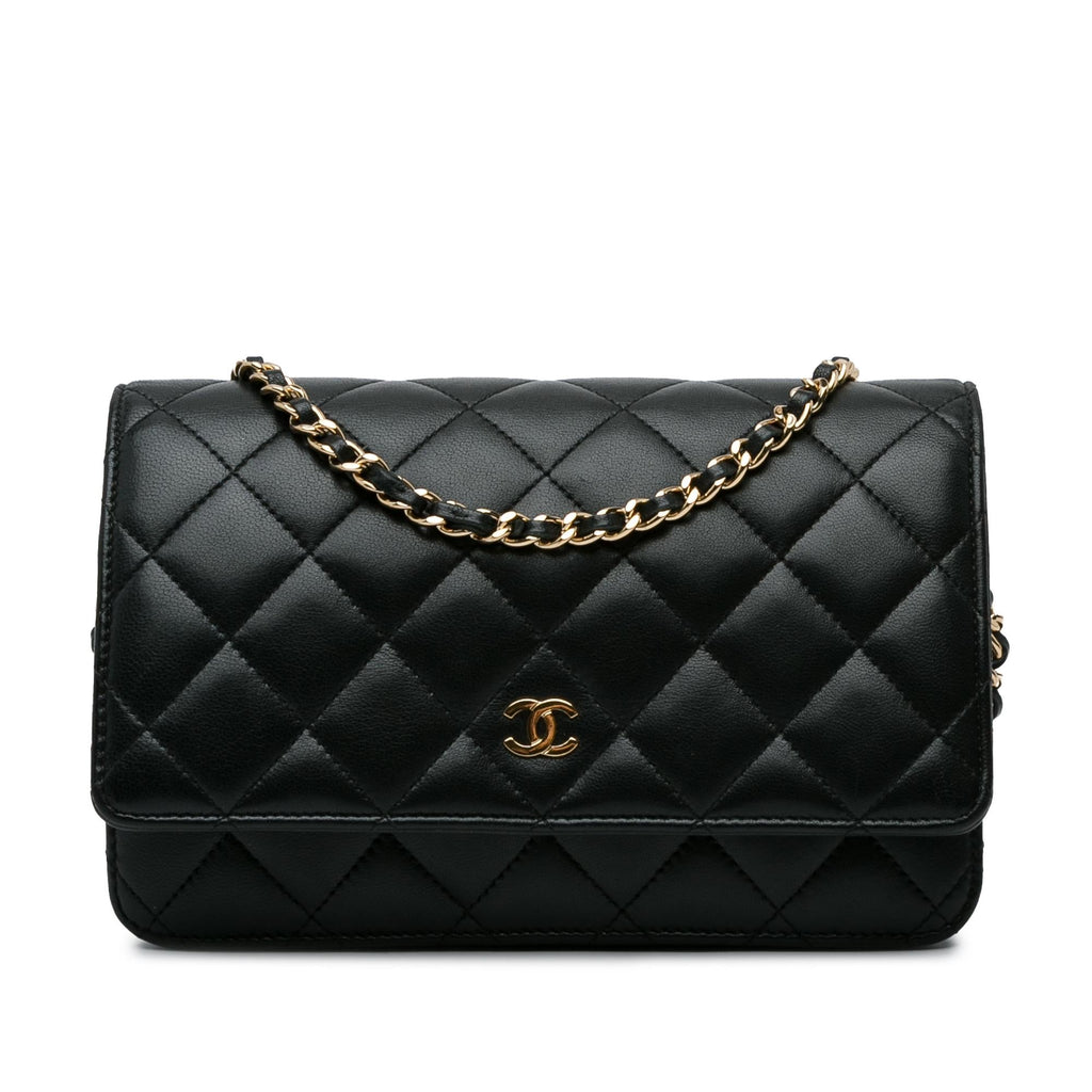 Chanel CC Quilted Lambskin Wallet On Chain (SHG-xqMmVF)