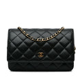 Chanel CC Quilted Lambskin Wallet On Chain (SHG-xqMmVF)