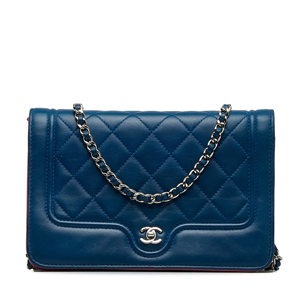 Chanel CC Quilted Lambskin Wallet On Chain