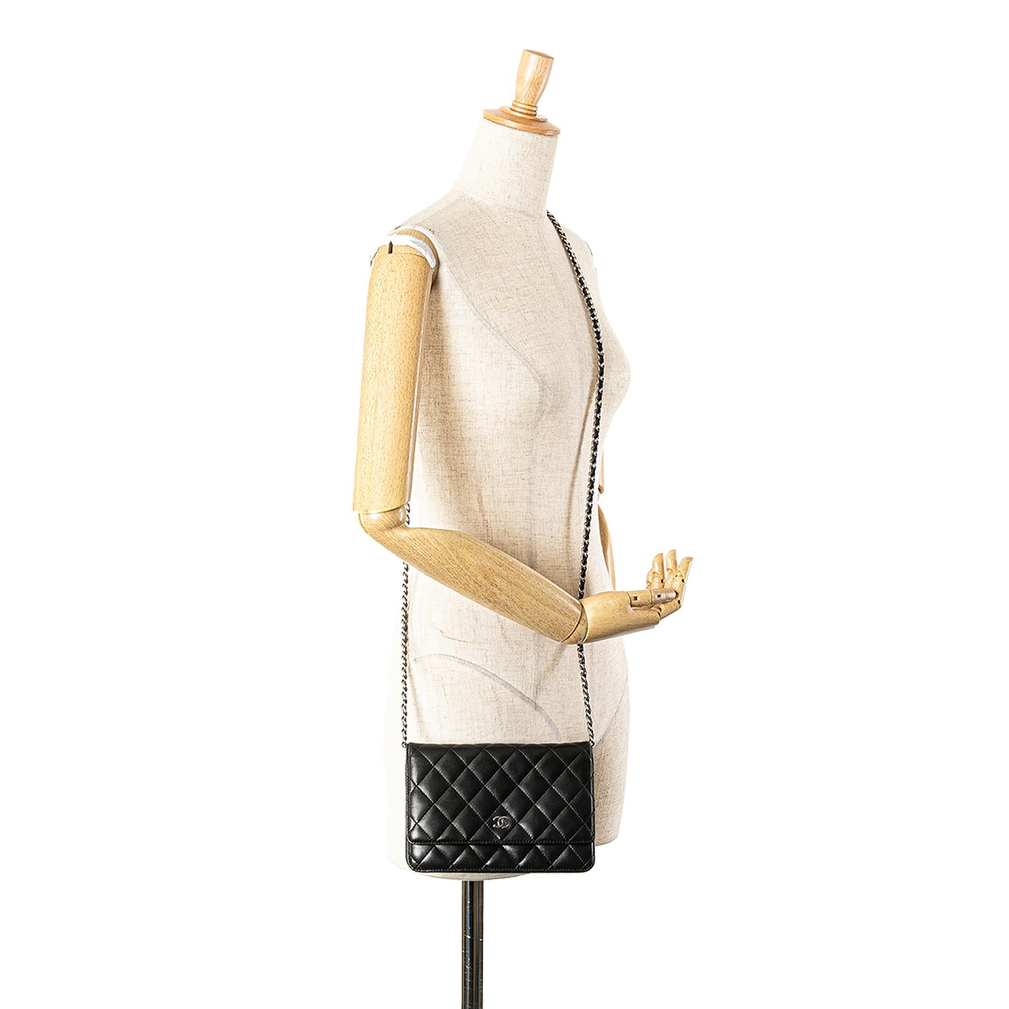 Chanel CC Quilted Lambskin Wallet On Chain