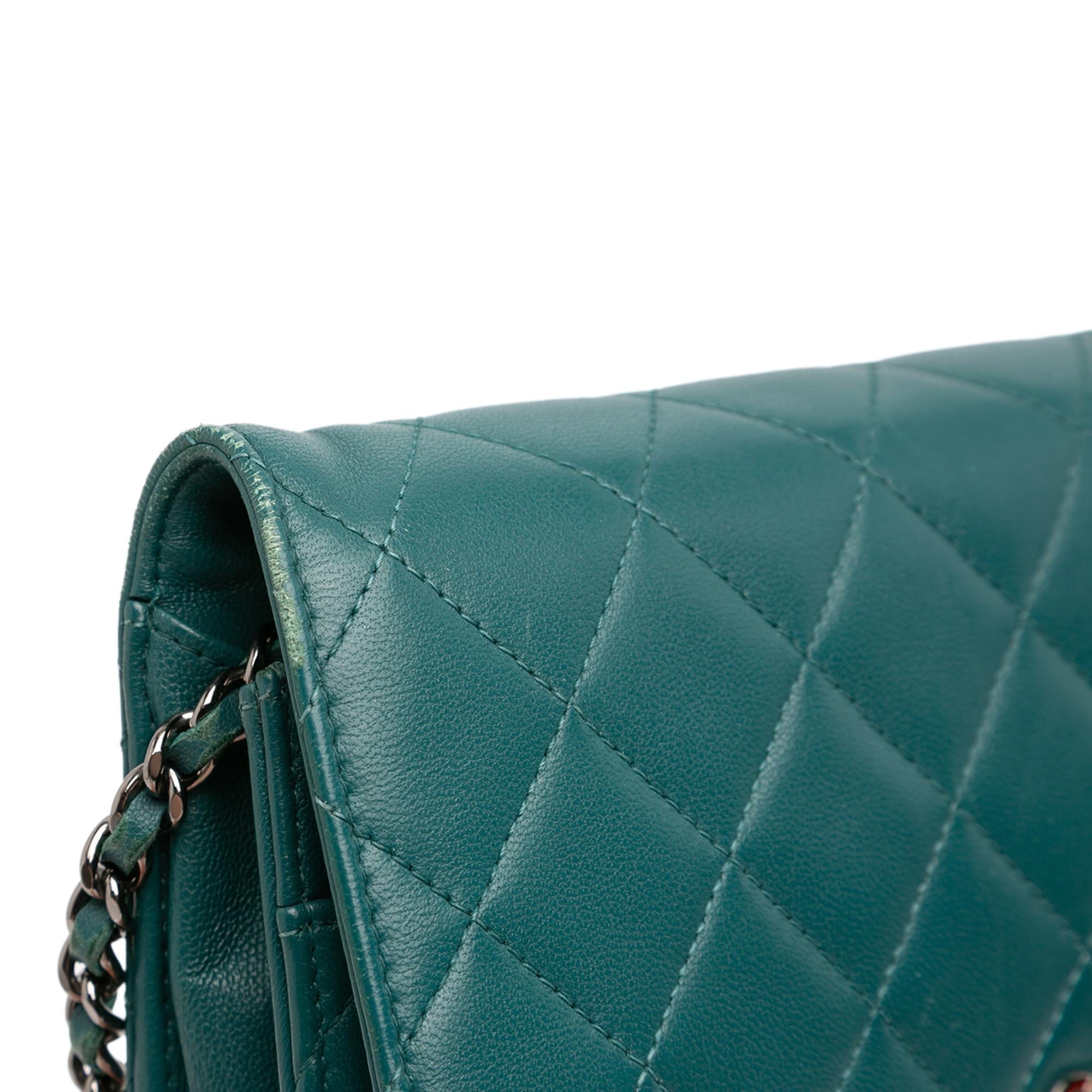Chanel CC Quilted Lambskin Wallet On Chain