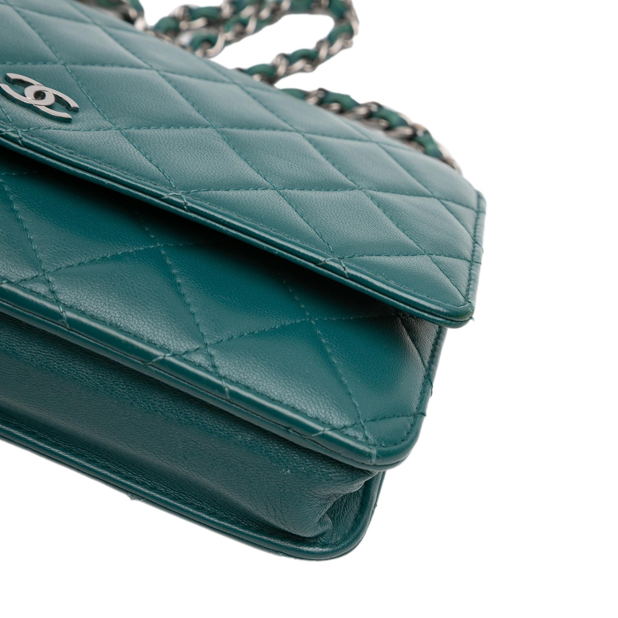 Chanel CC Quilted Lambskin Wallet On Chain