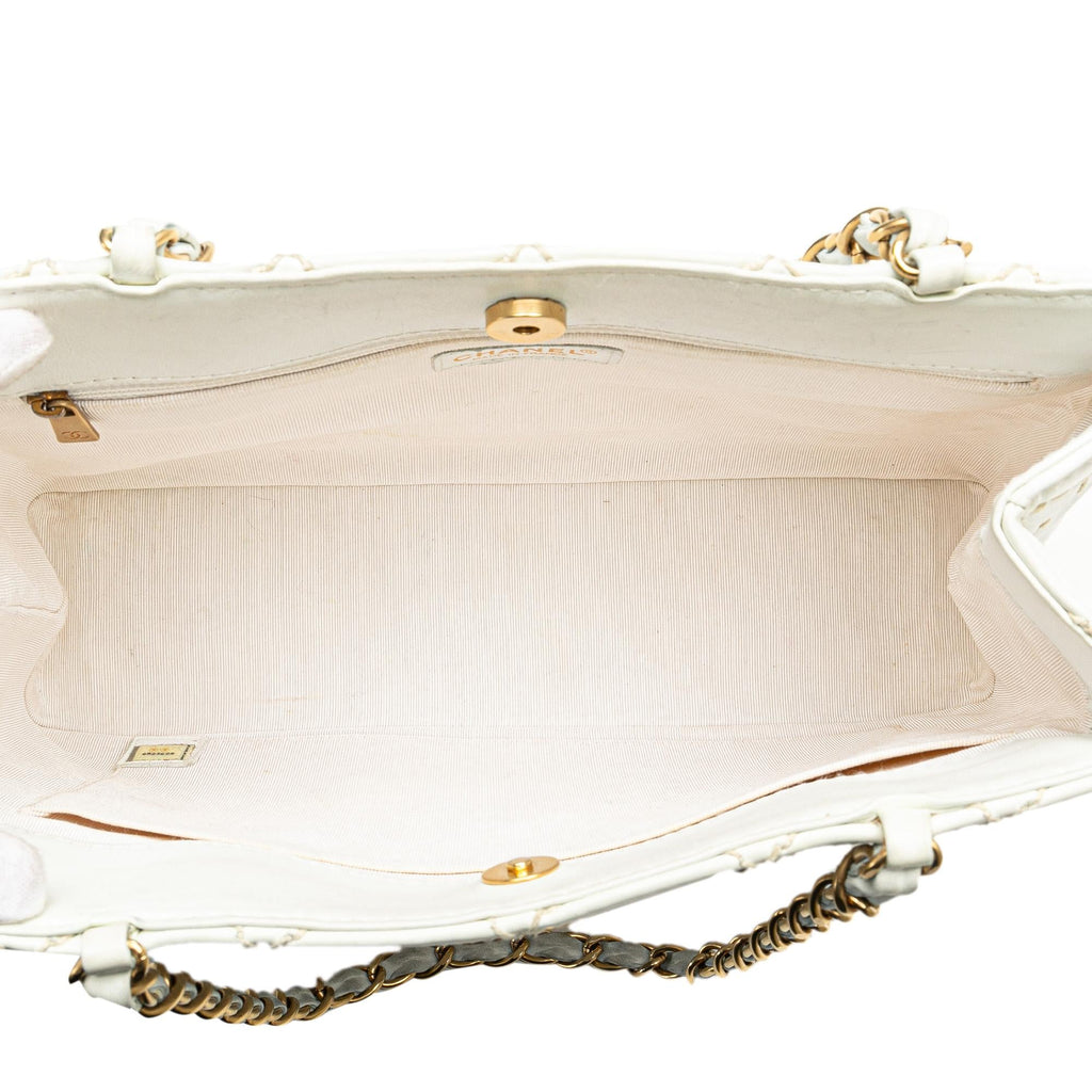 Chanel CC Quilted Lambskin Wild Stitch Tote