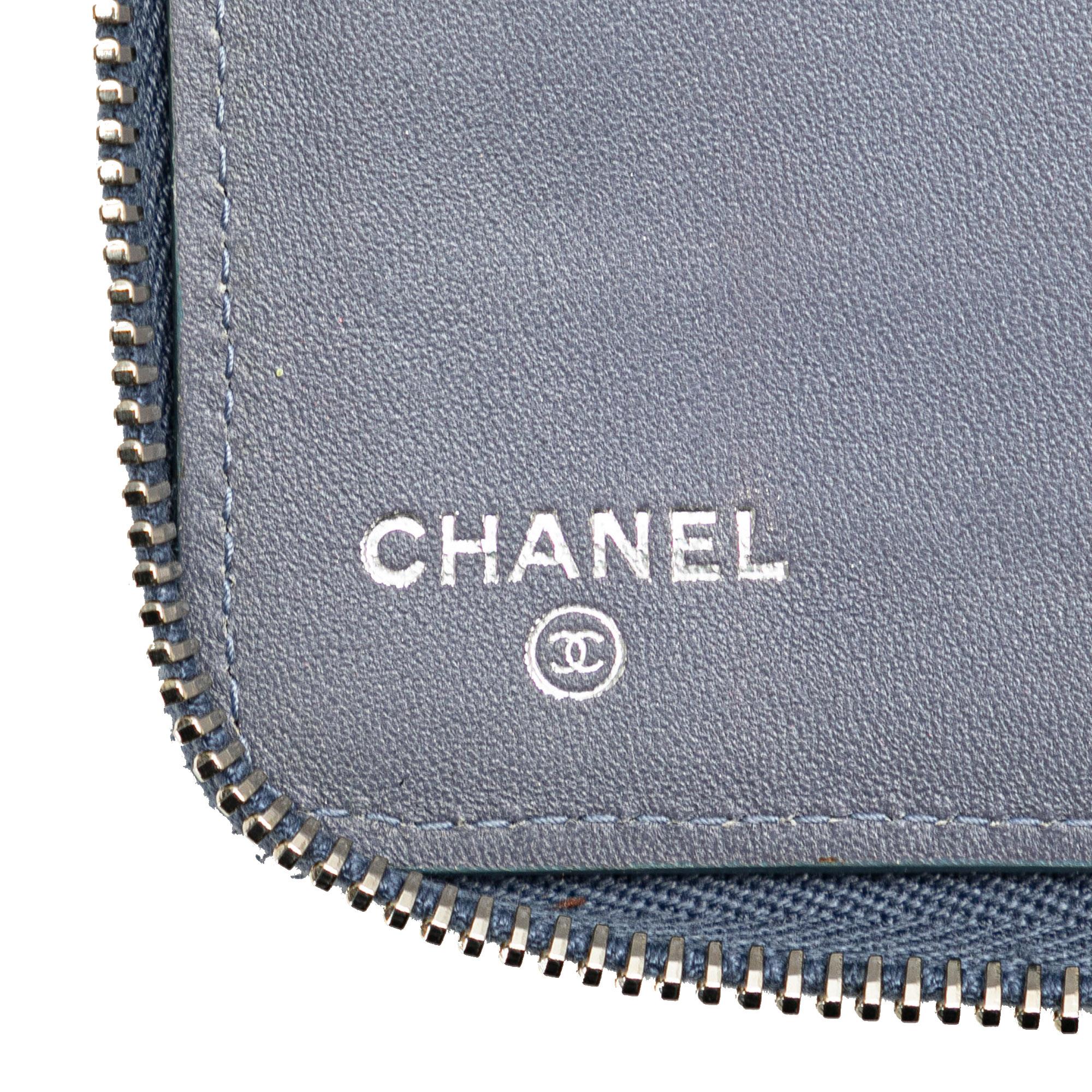 Chanel CC Quilted Lambskin Zip Around Wallet