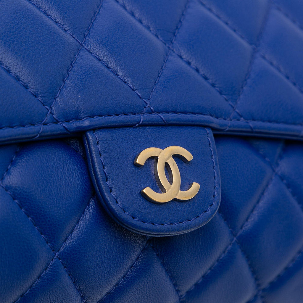 Chanel CC Quilted Lambskin Zip Vanity Flap