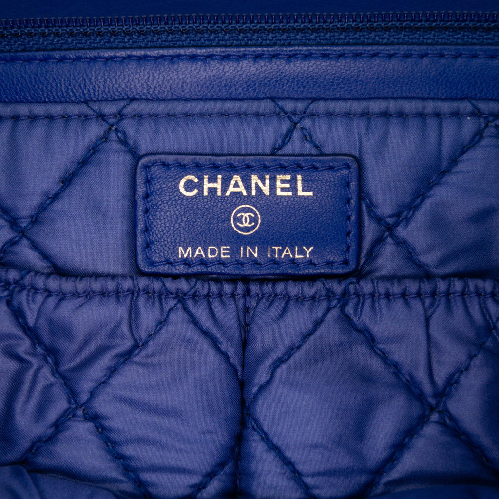 Chanel CC Quilted Lambskin Zip Vanity Flap