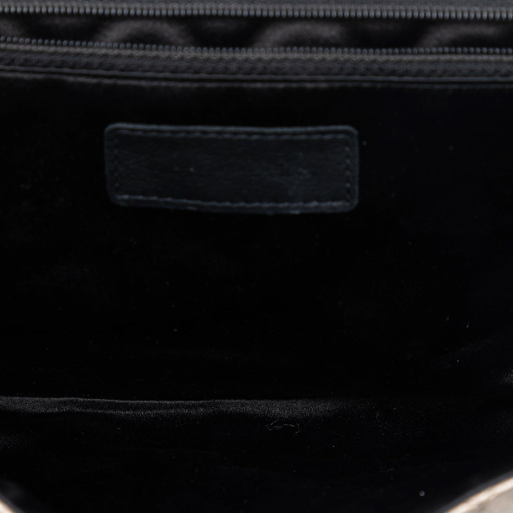 Chanel CC Quilted Metallic Lambskin Butterfly Chain Clutch