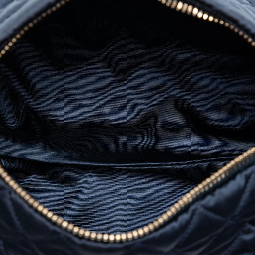 Chanel CC Quilted Nylon Crystal Barrel Crossbody