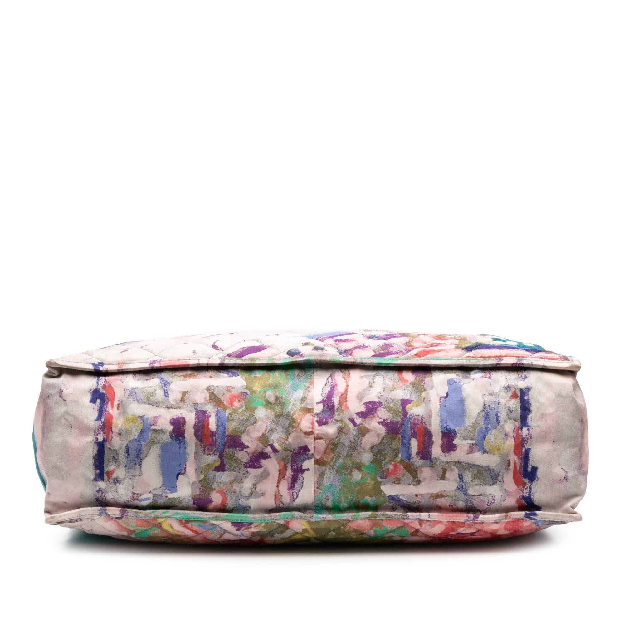 Chanel CC Quilted Nylon Graffiti Watercolour Shopping Tote