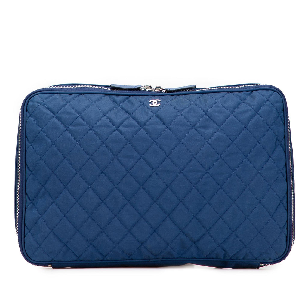 Chanel CC Quilted Nylon Laptop Case