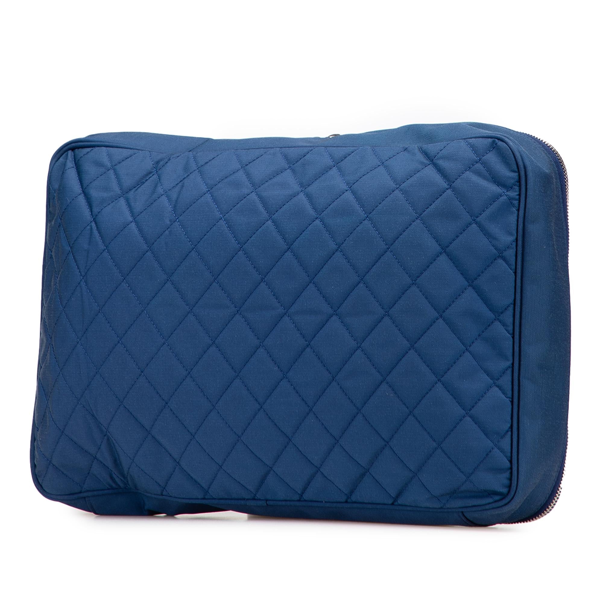 Chanel CC Quilted Nylon Laptop Case