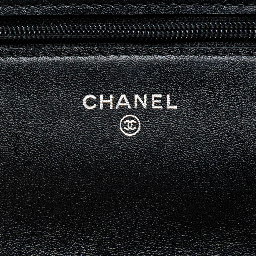 Chanel CC Quilted Patent Brilliant Wallet On Chain