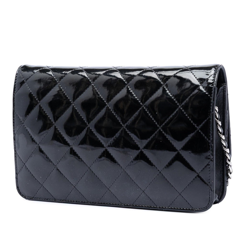 Chanel CC Quilted Patent Brilliant Wallet On Chain