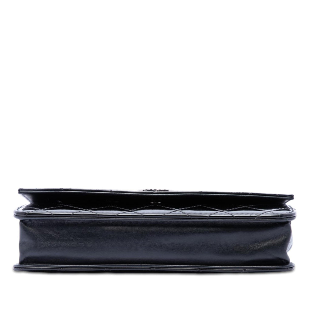 Chanel CC Quilted Patent Brilliant Wallet On Chain