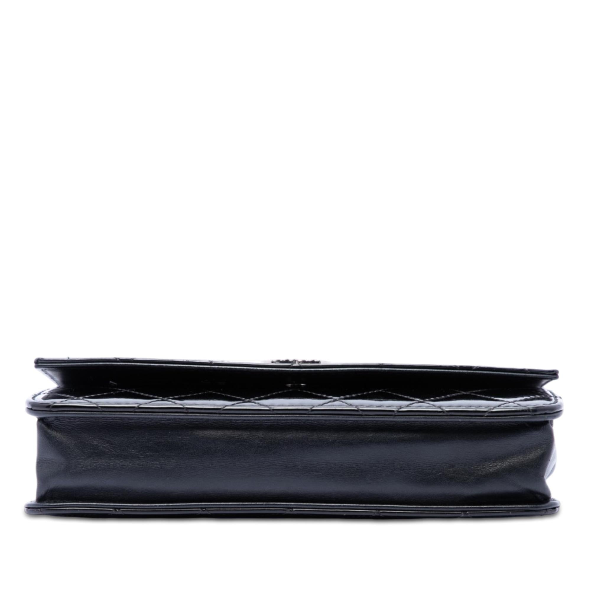 Chanel CC Quilted Patent Brilliant Wallet On Chain